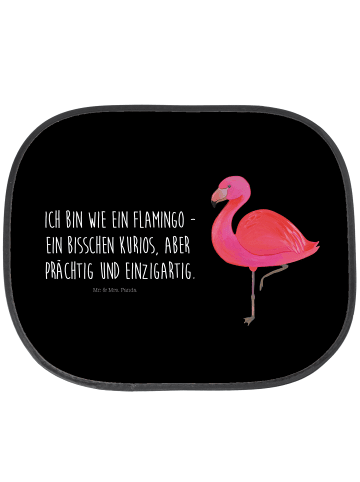 Mr. & Mrs. Panda Sonnenschutz Auto Flamingo Classic mit Spruch in Schwarz