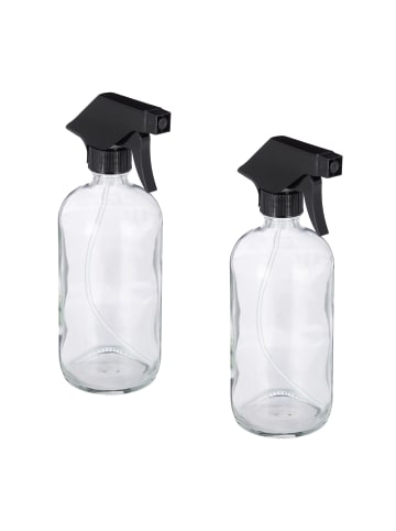 relaxdays 4 x Sprühflasche in Transparent - 500 ml