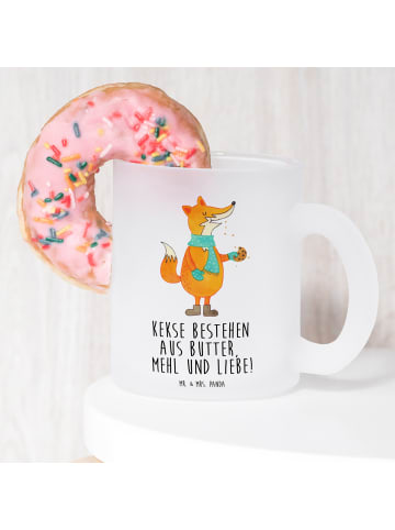 Mr. & Mrs. Panda Becher Fuchs Keks mit Spruch in Transparent