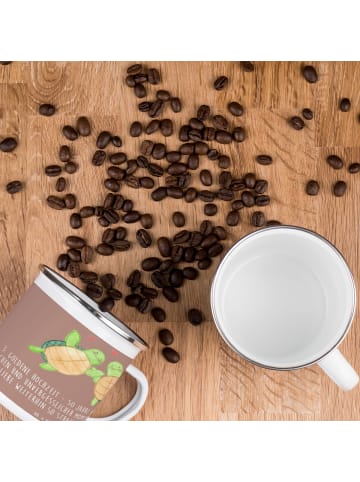 Mr. & Mrs. Panda Trinkbecher 50. Hochzeitstag mit Spruch in Braun Pastell