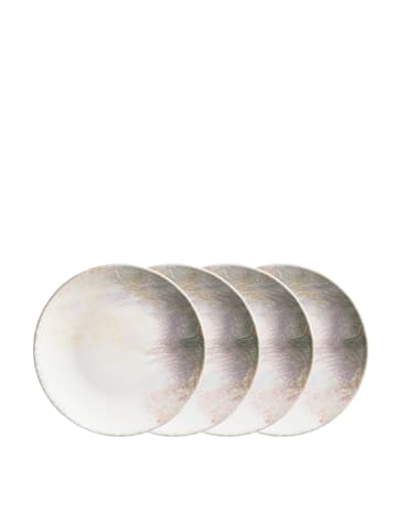 Mäser Dessertteller-Set, Steinzeug Aquarellia in Weiß, Lila