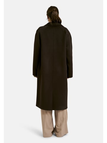 Milano Italy Wollmantel mit Doppelreiher und Reverskragen in Mocca