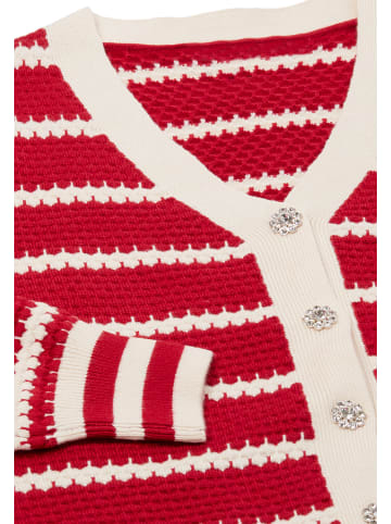 usha BLUE LABEL Women Cardigan in Rot Wollweiss