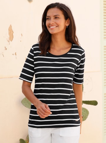 WITT WEIDEN Ringelshirt in schwarz-ecru-geringelt