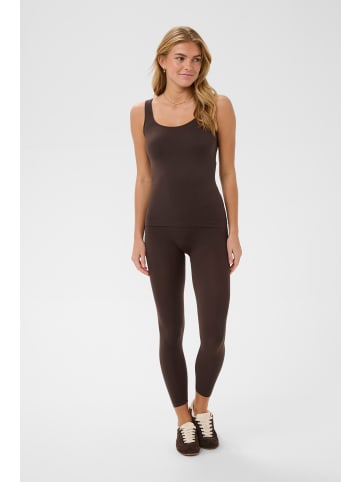 SAINT TROPEZ Leggings MinnaSZ Fitted in Chocolate Brown