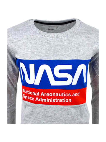 Nasa Langarmshirt NASA in Grau