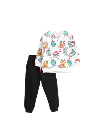 SOLANG Freizeitanzug in Weiss Schwarz