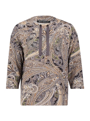 Betty Barclay Sweatshirt mit hohem Kragen in Grau/Beige