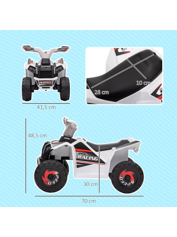 HOMCOM 6V Elektro Kinderquad 2,5 km/h Weiß