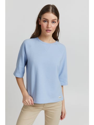 Oxmo Rundhalspullover JONNE 21950023-ME Pullover mit Strukturmuster in Blau