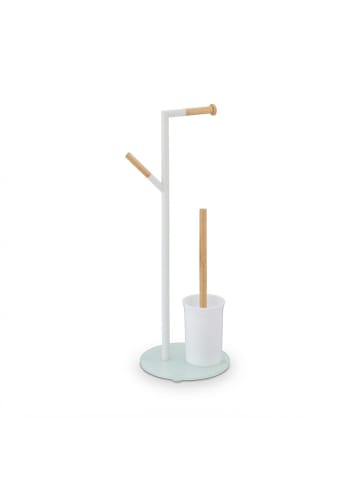 relaxdays WC Garnitur in Weiß - (B)27 x (H)64 x (T)22 cm
