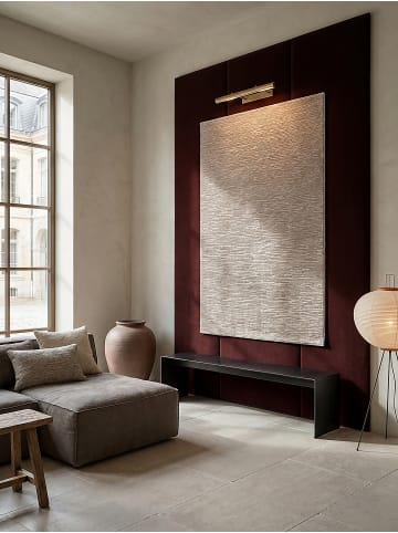 KADIMA DESIGN Kurzflorteppich Streifen pflegeleicht Wohnzimmer Schlafzimmer Flur in Beige
