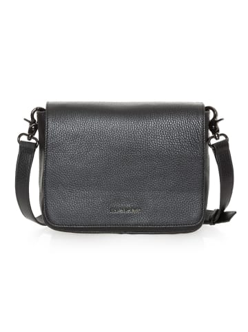 Mandarina Duck Mellow Leather Umhängetasche Leder 23 cm in nero