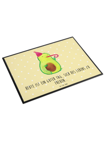 Mr. & Mrs. Panda schreibtischunterlage Avocado Feier mit Spruch in Gelb Pastell
