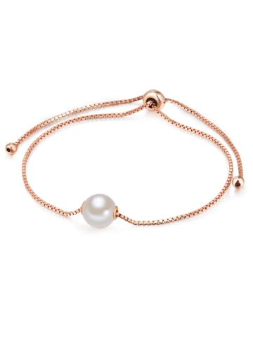 Valero Pearls Armband Sterling Silber roségold Süßwasser-Zuchtperle weiß in roségold