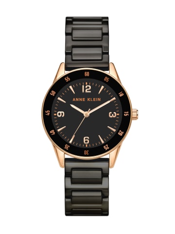 Anne Klein Keramikuhr Ceramic Dreams in schwarz / rosegold