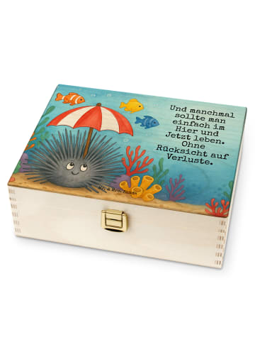 Mr. & Mrs. Panda Teebox Seeigel Design mit Spruch in Weiß