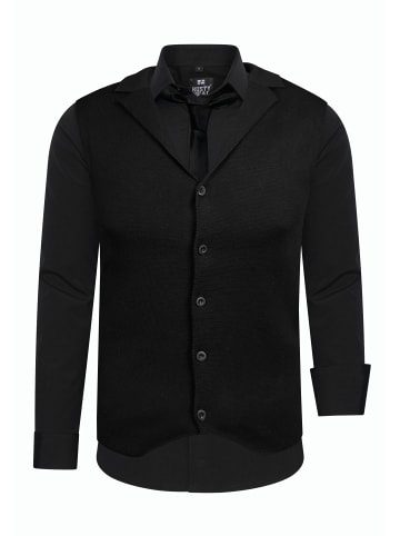 Rusty Neal Hemd mit Weste und Krawatte in Schwarz