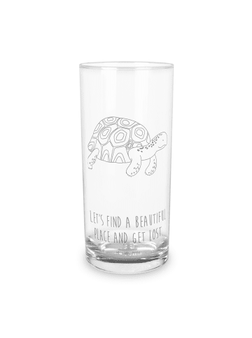 Mr. & Mrs. Panda Trinkglas Schildkröte MHerzieren mit Spruch in Transparent