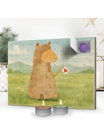 Mr. & Mrs. Panda adventskalender kerzen Alpaka Fahne Design ohne... in Weiß