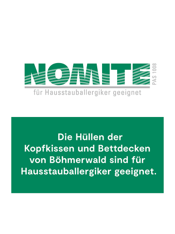 Böhmerwald MERINO Kopfkissen ''MEDIUM'' in Weiß