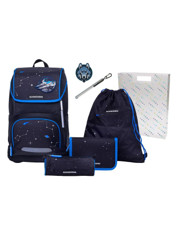 SCHNEIDERS Ergoplus Schulranzen-Set 8-teilig in black blue