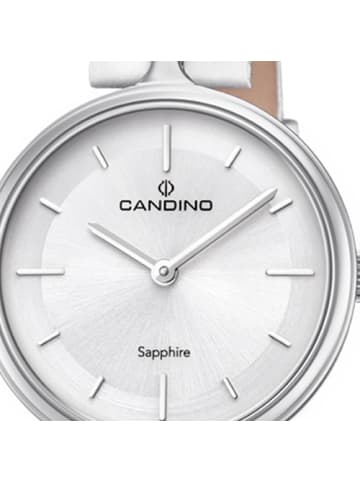 Candino Analog-Armbanduhr Candino Elegance weiß klein (ca. 30mm)