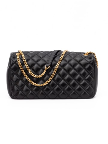 Versace Schwarz gesteppt Leder Schulter Riemen Tasche