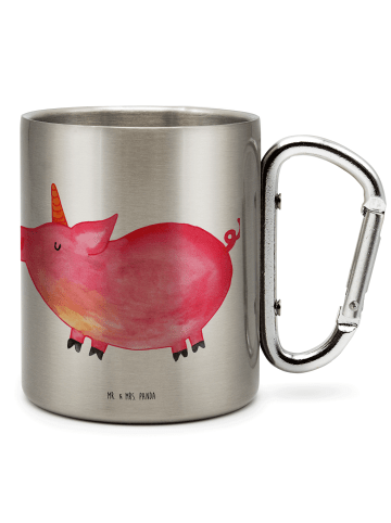 Mr. & Mrs. Panda Thermobecher Einhorn Schwein ohne Spruch in Silber