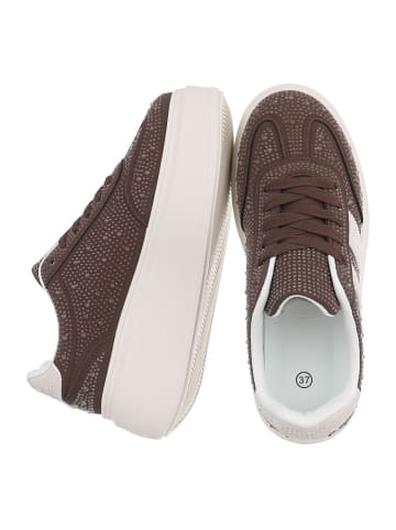 Ital-Design Freizeitschuh in Braun und Weiß