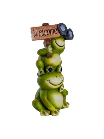 näve LED Solarleuchte "FROSCH" in grün - (L)22.5 cm x (B)15 cm x (H)45 cm