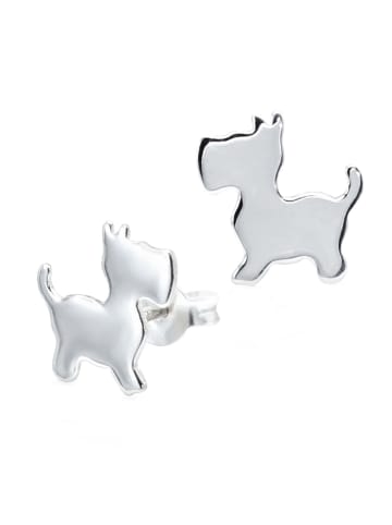 schmuck23 Silber Ohrringe 925 Hund 0,7 cm x 0,8 cm