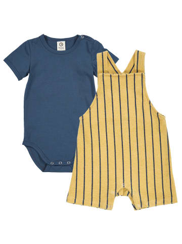 müsli Set aus Kurzarmbody und Latzhose in Hemp/ Navy