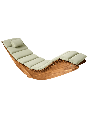 Beliani 2-tlg Gartenliege BRESCIA PREMIUM in Braun/Grün