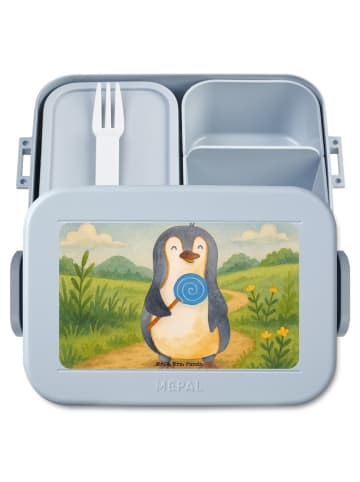 Mr. & Mrs. Panda Lunchbox Pinguin Lolli Design ohne Spruch in Blau Pastell