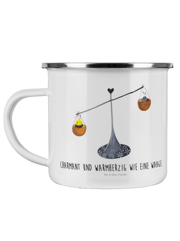Mr. & Mrs. Panda Becher Sternzeichen Waage mit Spruch in Weiß
