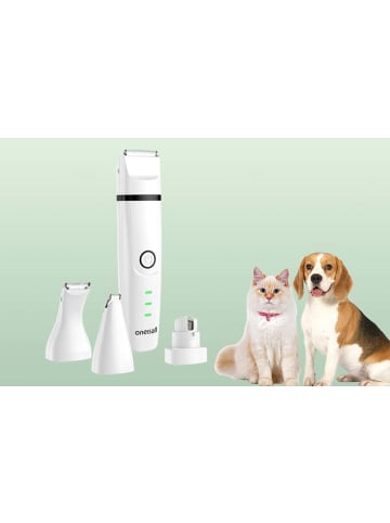 Oneisall 4-in-1 Tierhaartrimmer für Hunde & Katzen