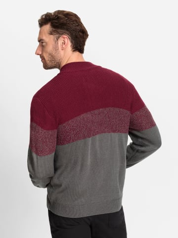 WITT WEIDEN Strickjacke in anthrazit-dunkelrot
