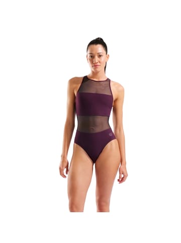 Arena Mesh Panels Swimsuit Vent Back in Bordeaux