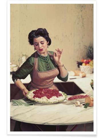 Juniqe Poster "Italian Kitchen" in Braun