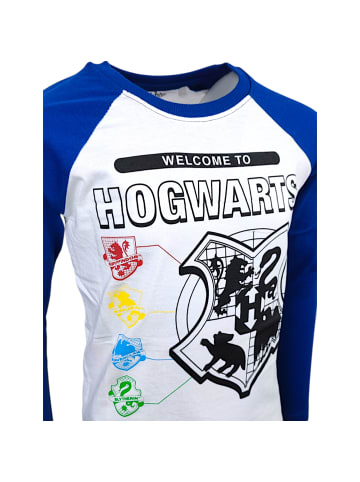 Harry Potter Langarmshirt Harry Potter Hogwarts in Weiß