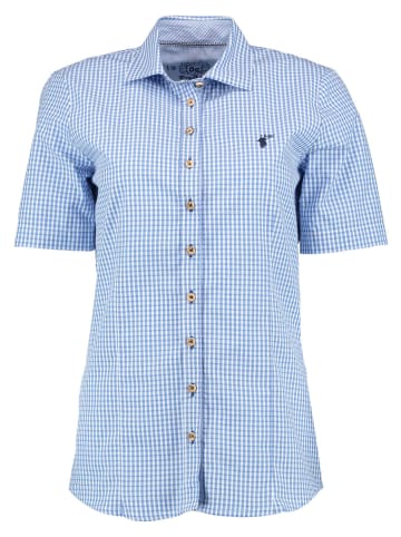 OS-Trachten Trachtenbluse Xulani in mittelblau