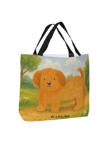 Mr. & Mrs. Panda Shopper Hund Flauschig Design ohne Spruch in Weiß