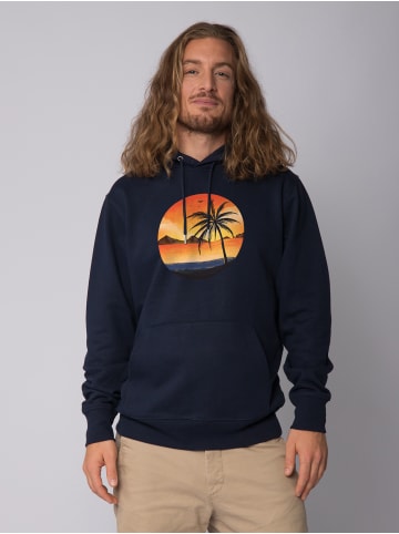 wat? Apparel Sweatshirt Sunset on palm beach in Dunkelblau