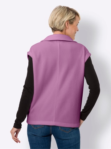 Sieh an! Fleece-Weste in orchidee