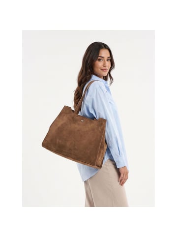 Replay Shopper Tasche Leder 40 cm brown