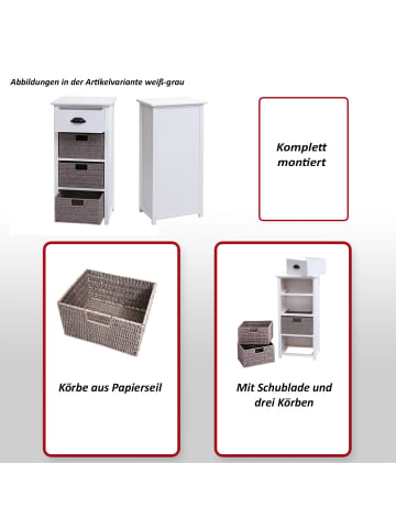 MCW Kommode K84 mit Körben, Dunkelbraun, Körbe dunkelbraun