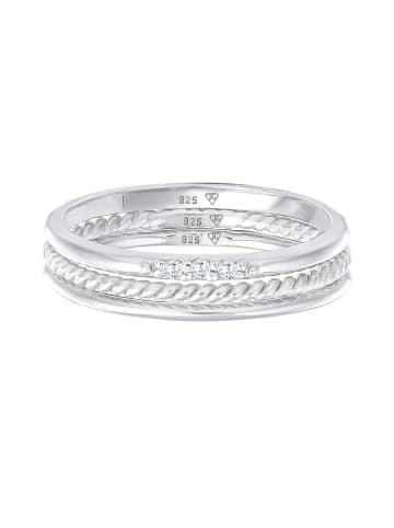 Elli Ring 925 Sterling Silber Ring Set in Silber