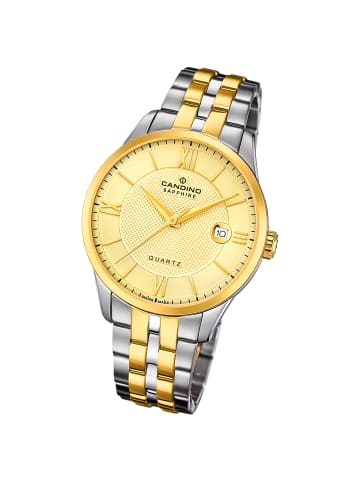 Candino Analog-Armbanduhr Candino Classic silber, gold groß (ca. 41mm)