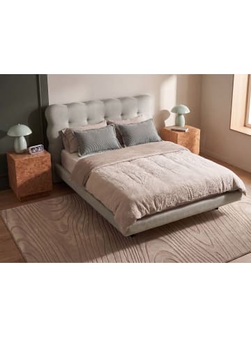 Beliani 2-tlg Doppelbett SOULISSE in Beige/Schwarz